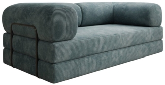 Luxusbetten24 Sofa Designer Sofa Lazy 3 Sitzer, mit Aufklappfunktion und Cordbezug