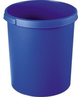 Papierkorb KLASSIK - 30 Liter, rund, 2 Griffmulden, extra stabil, blau