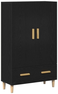 vidaXL Highboard Schwarz Eichen-Optik 70 x 31 x 115 cm Holzwerkstoff 862763