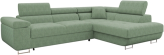 Ecksofa Torezio Cord (Farbe: Poso 47, Seite: Rechts)