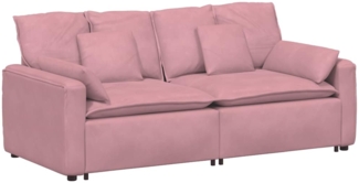 vidaXL Modulares Sofa mit Kissen Rosa 3321132