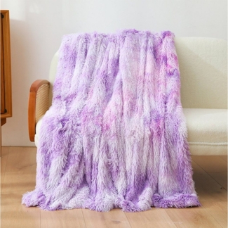 Wohndecke Kuscheldecke, Flauschige Decke, Wendedecke mit Langen Haaren, zggzerg
