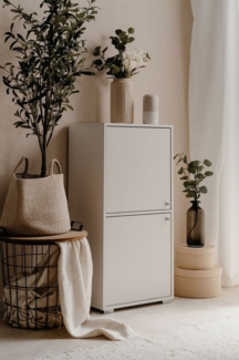 möbelvita Standregal Regal Stockholm 20D in Weiß - mit 2 Türen