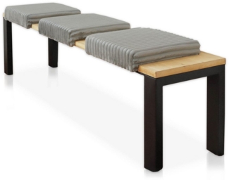 Lycce Bankauflage Sitzkissen Klemmkissen DELUXE 1 Leiste, Cordstoff extra Polsterung, (1 St), super breiter Cordstoff, für Banktiefen ab 35 cm