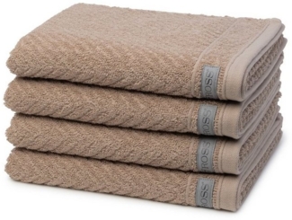 Ross Smart 4 tlg. Frottier-Set - 4 X Handtuch (50 X 100cm) - 520 g/m2 - Nougat