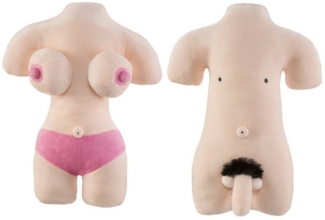 Goods+Gadgets Dekokissen Kuschelkissen Ersatz-Partner Kissen, Party-Geschenk für Singles