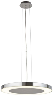 Lexi Led Plattenpendelleuchte (50Cm Durchmesser), Chrom, Dekoratives Zerkleinertes Eis-Effekt