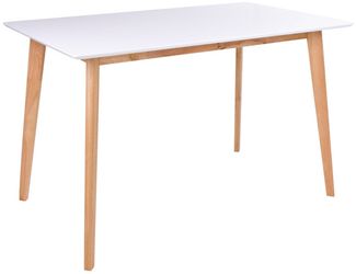 Esstisch >Vojens< in Weiss, MDF - 70x75x120cm (BxHxT)