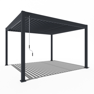 Weide Deluxe | Pergola Voll Aluminium freistehend | 3,6 x 4 M | Lamellendach anthrazit