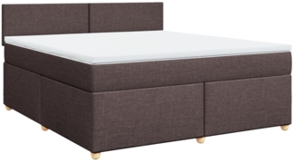 vidaXL Boxspringbett mit Matratze Dunkelbraun 180x200 cm Stoff 3286755
