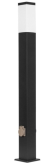Grafner Außen-Stehlampe Wegleuchte Standleuchte 100cm WL10799 mit 2 Steckdosen, ohne Leuchtmittel, Steckdose