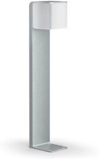 LED-Wegeleuchte GL 80 SC silber, Garten-Pollerleuchte mit 160° iHF-Sensor, Bluetooth, Einstellbar via App, 3000 K