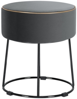 KOMFOTTEU Sitzhocker, Hocker Rund, mit Metallrahmen & Rutschfesten Füßen