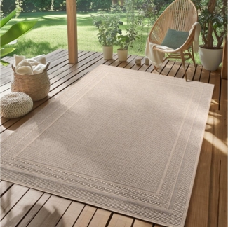 SIMPEX24 Outdoorteppich Boho Design, Läufer, Höhe: 5 mm, Outdoor Teppich Wetterfest Modern Design Wohnzimmer Küchen Terrasse