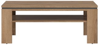 Lomadox Couchtisch STON-129, Eiche Dekor modern Ablageboden 110 cm breit