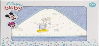 Interbaby MK004-01 Baby Kapuzenhandtuch Disney Mickey Counting Sheep, blau, 200 g