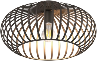 Deckenleuchte Deckenlampe Metallschirm Rostfarben Rund 63270111