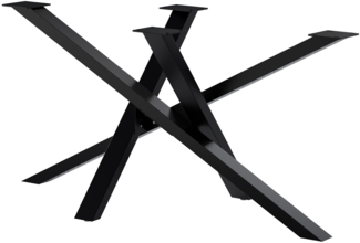 CLP Tischbeine Finney aus Stahl,schwarz 140x70x72 cm