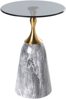 Beistelltisch CARTER Sicherheitsglas Grauer Marmor