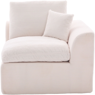 LVHOM Modulares Eckteil 1 St, Eckmodul mit Kissen, 1-Sitzer-Sofa aus Cordstoff, Frei kombinierbar, 101 x 102 x 84 cm