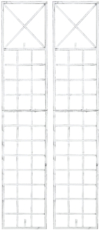 CLP 2er Set Rankgitter Trigo aus Metall,antik weiß