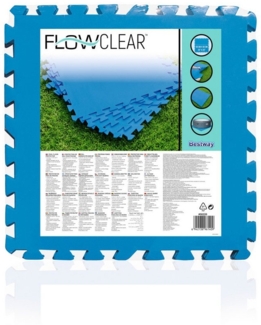 BESTWAY Pool-Bodenschutzfliese Bestway Bodenplatten Poolbodenschutz 9x(50x50 cm) 2,25m² 58220