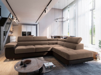 Masseno Ecksofa SELVA mit Schlaffunktion L-Form, Sofa mit Bettkasten