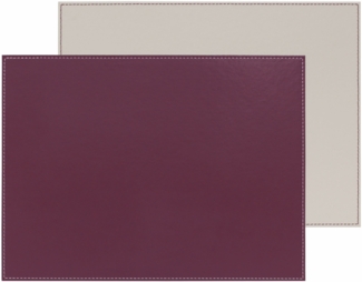 Freeform Duo Platz-Set 40x30 cm Pflaume / Elfenbein