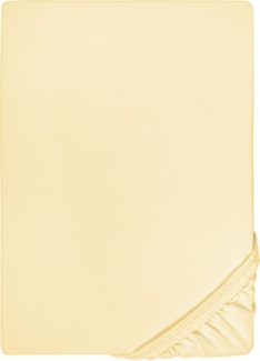 biberna Feinjersey-Spannbetttuch 0077144, gelb, 1x 90x190 cm - 100x200 cm