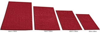 KiNZLER Badematte Chenille, Höhe 18 mm, rutschhemmend beschichtet, fußbodenheizungsgeeignet, Polyester, rechteckig, Badteppich, Uni Farben, weich, als rechteckig & halbrund erhältlich