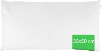 Kisska Kissenbezug LUNA Kissenüberzug Sofakissenbezug Kopfkissenbezug, (1 Stück), Atmungsaktiv, aus Baumwolle 50x30 Weiß