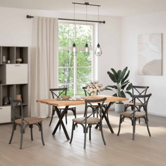 vidaXL Esstisch Hellbraun 180x90x74 cm Massivholz Eiche Rechteckig 3304179