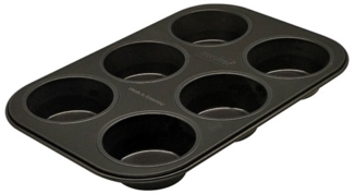 ZENKER 6er-Muffin-Backform mit Antihaftbeschichtung / Serie Black Metallic / Backform / Kuchenform