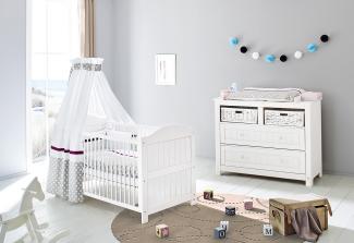 Pinolino 'Nina' 2-tlg. Babyzimmer-Set weiß, breit