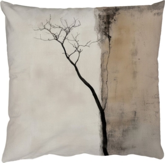 MuchoWow Dekokissen Wabi sabi - Pflanze - Beige, Zierkissen mit Füllung für Wohnzimmer, Sofakissen, 40x40 cm