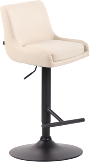 CLP Barhocker Club Kunstleder drehbar und stufenlos verstellbar,creme schwarz