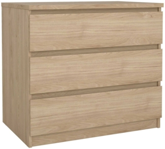 Dmora Kommode Kajiki, Mehrzweckkommode, Schlafzimmerkommode, Schrank mit Schubladen, 77x50 h68 cm, Eiche
