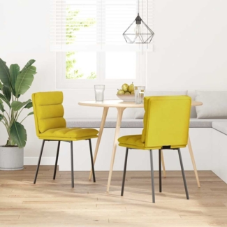 vidaXL Esszimmerstühle 2 Stk. Gelb Samt 4101289