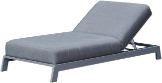 Sonnenpartner Lounge-Liege Divine Aluminium mit Polsterung anthrazit Gartenliege Sunbrella Sonnenlie