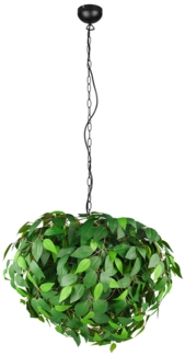 Hängeleuchte, Blätter-Design, 4 Flammig, Grün, H 150 cm