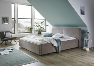 Polsterbett >Magnum mit BK< Liegefläche 180x200cm, taupe, Stellmaß: 212x95x229cm (BxHxT)
