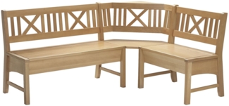 Eckbank Deborah aus Massivholz 204 x 135 x 87 Küchenbank massiv Buche lackiert 12147-204135