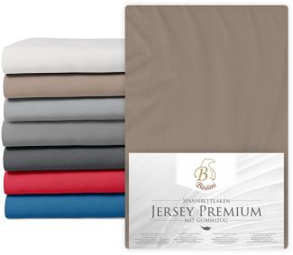 Premium Boxspring Bettlaken Jersey 140x200 Beige