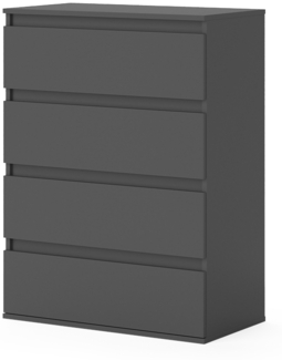 Kommode Claus Anthrazit 74 x 99.6 cm mit 4 Schubladen Vicco