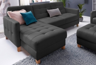 exxpo - sofa fashion Ecksofa Elio, kompakt und komfortabel, bequem und zeitloses Design, L-Form, wahlweise mit Bettfunktion