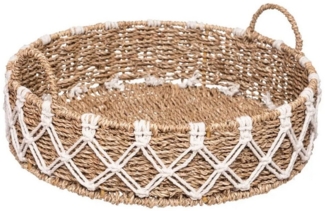 Home-trends24. de Dekotablett Tablett Korb Serviertablett Dekotablett Braun Natur Deko Küche