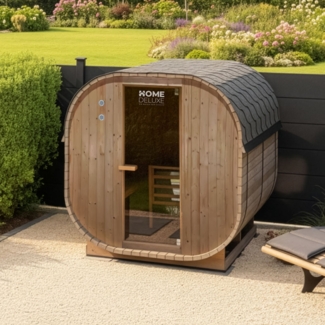 HOME DELUXE Outdoor Sauna CUBE XL - 194 x 220 cm für 6 Personen