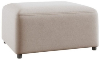 Polsterhocker Designerhocker Hocker MEGAN in Stoff Salvador Hellbeige