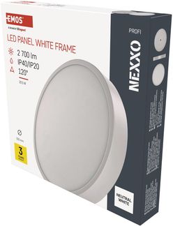 EMOS LED Panel 28,5 W, runde 2700 lm Deckenleuchte, Wandleuchte mit Durchmesser 30 cm, ersetzt 120W Glühbirne, Lichtfarbe neutralweiß 4000K, inkl. LED-Treiber, Leuchtdauer 30000 St.