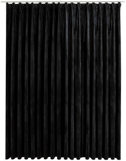 vidaXL Verdunkelungsvorhang mit Haken Samt Schwarz 290 x 245 cm 134495